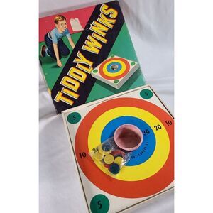 Vintage Toy BULLS EYE TIDDLY WINKS Set in BOX